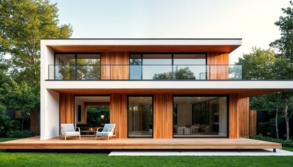 Modern House Design with Balcony.