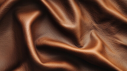 Fototapeta premium Rich Brown Leather Texture Closeup