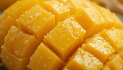 mango slices, Tropical Delight Ripe Mango Slices Ready to Enjoy
