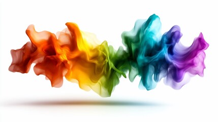 Abstract Rainbow Ink Swirl: A vibrant explosion of color