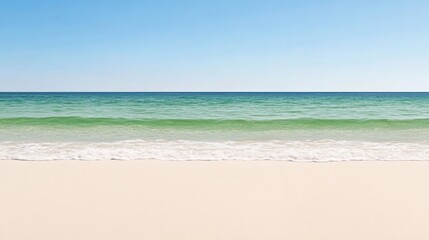 Fototapeta premium Elegant Gentle waves on a vibrant blue sea with white foam patterns creating texture soothing coastal atmosphere 