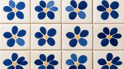 Elegant Moroccan style azulejo tiles with a mix of blue white and gold interlocking geometric designs luxurious and exotic atmosphere 