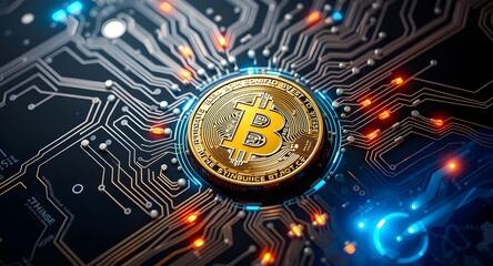 Bitcoin on Circuit Board