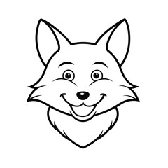 Naklejka premium vector illustration of a fox