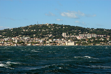 Obraz premium Etang de Thau, Mont Saint Clair, Sète, 34, Herault, France