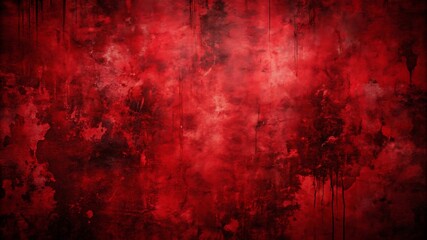 Obraz premium Deep red grunge texture with dark distressed abstract background, vintage and eerie aesthetic, perfect for horror, gothic themes, distressed textures, and artistic backdrops