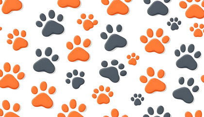 Fototapeta premium Cartoon pet paws png