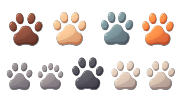 Cartoon pet paws png