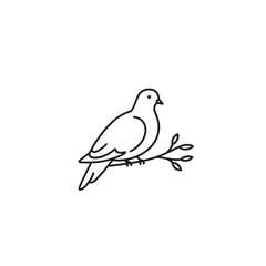 Dove Bird Vector Logo Design