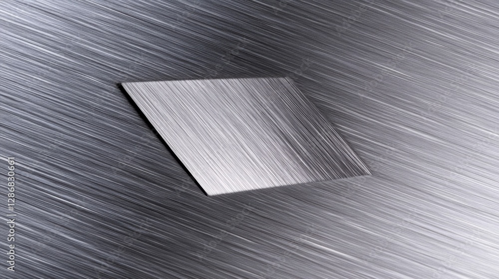 Poster brushed platinum plate with soft gradient. a brushed platinum plate with a soft gradient effect, tra