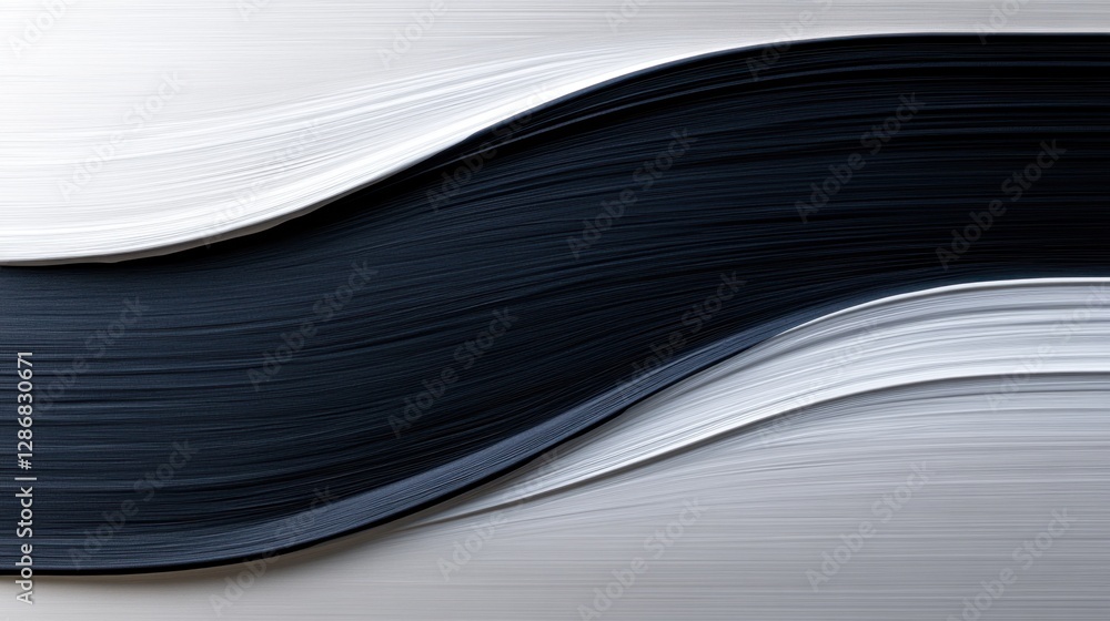 Poster brushed platinum plate with soft gradient. a brushed platinum plate with a soft gradient effect, tra