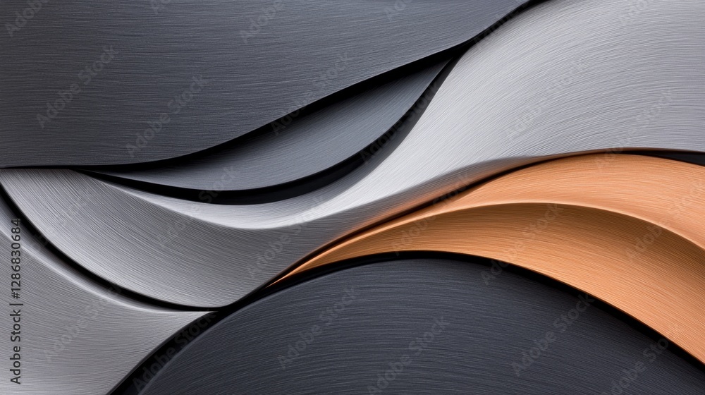 Poster brushed platinum plate with soft gradient. a brushed platinum plate with a soft gradient effect, tra