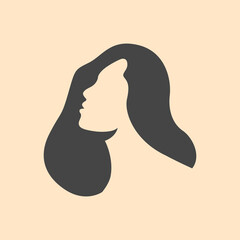 beauty women head with hairstyle design vector illustration template