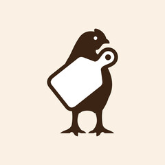 hen and cuttingboard design vector illustration template