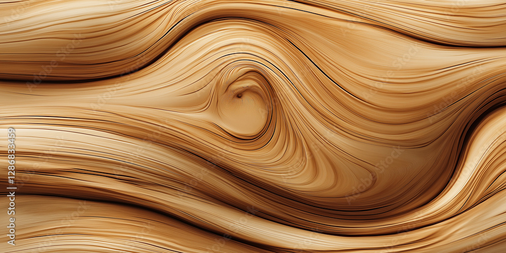 Poster Smooth flowing wood grain creating a stunning visual effect