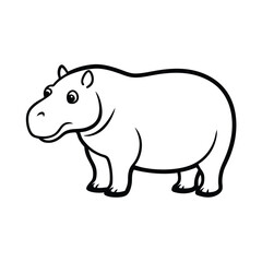 cartoon rhino vector illustration