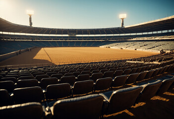 Fototapeta premium empty stadium seats in the desert