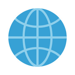 Globe Earth Icon Vector Art Illustration for Global, World, and Geography Design