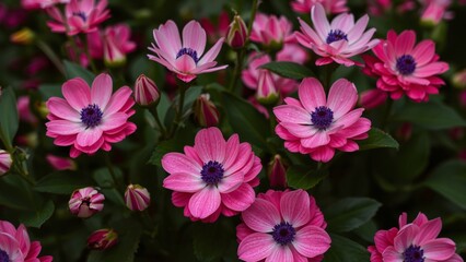 Vibrant Pink Osteospermum Flowers in Full Bloom
