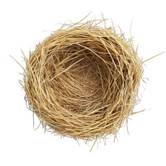 Obraz premium bird nest on white background