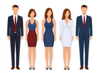 Fototapeta premium Diverse group of professional individuals in stylish attire.