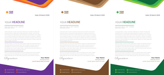 Fototapeta premium Letterhead Modern business and corporate template Professional creative business a4 document identity