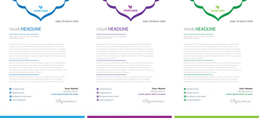 Letterhead Modern business and corporate template Professional creative business a4 document identity