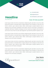 Letterhead Modern business and corporate template Professional creative business a4 document identity