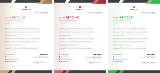 Letterhead Modern business and corporate template Professional creative business a4 document identity