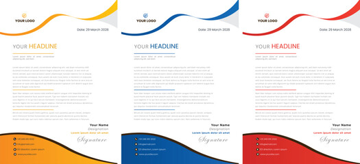 Letterhead Modern business and corporate template Professional creative business a4 document identity