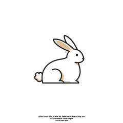 Obraz premium Bunny Vector Logo Design