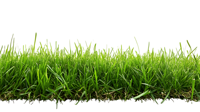 High-Quality PNG Cutout of Lush Green Lawn Grass with a Transparent Backdrop for Seamless Editing