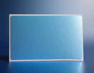 A vibrant blue blank card with a glossy finish, perfect for crafting or personal notes.
