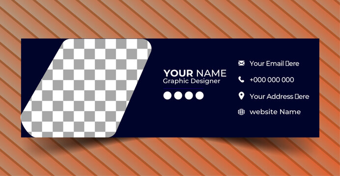 Email signature template design bundle. Corporate mail business email signature vector banner template,Email signature template design bundle. Corporate email signature template with an author photo p
