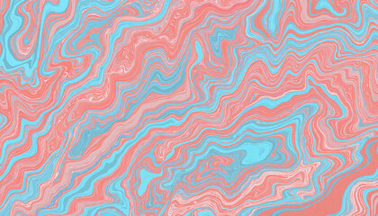 Fototapeta premium Abstract fluid marble texture in pink and blue, artistic expression