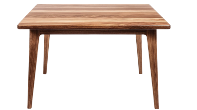 wooden table isolated on white