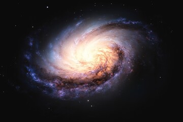 Obraz premium Cosmic whirlpool of stars and gas shines brightly in the vast expanse of space