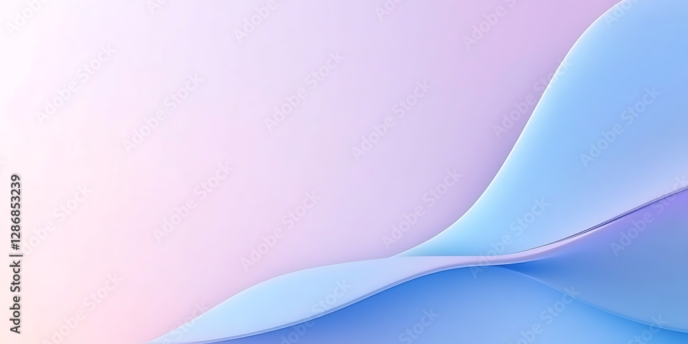 Aufkleber abstract pastel wave pattern in light blue and pink hues, creating a calming and modern backdrop, pe