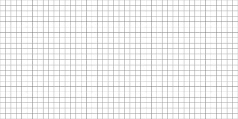 Grid paper background with square pattern, seamless graph paper, white and gray grid vector illustration
