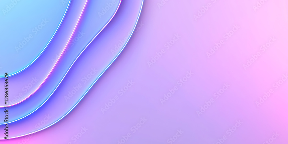 Aufkleber gradient waves: gentle curves with subtle color shifts create a serene and calming visual experience