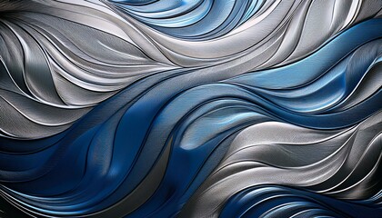 Obraz premium Sleek Metallic Waves
