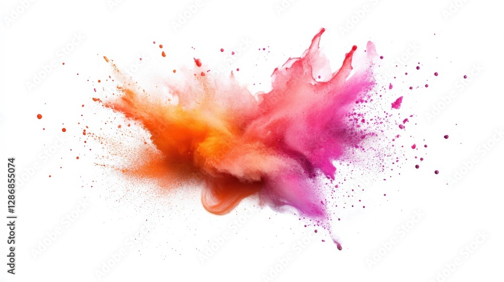 Poster dynamic color explosion art creative studio abstract design bright environment artistic perspective 