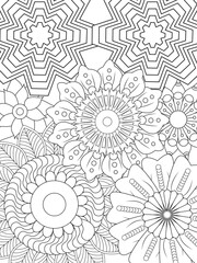 PrintFlowers Coloring Pages For Adules