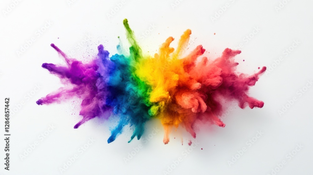 Poster vibrant color explosion studio artistic display creative environment close-up abstract concept for v