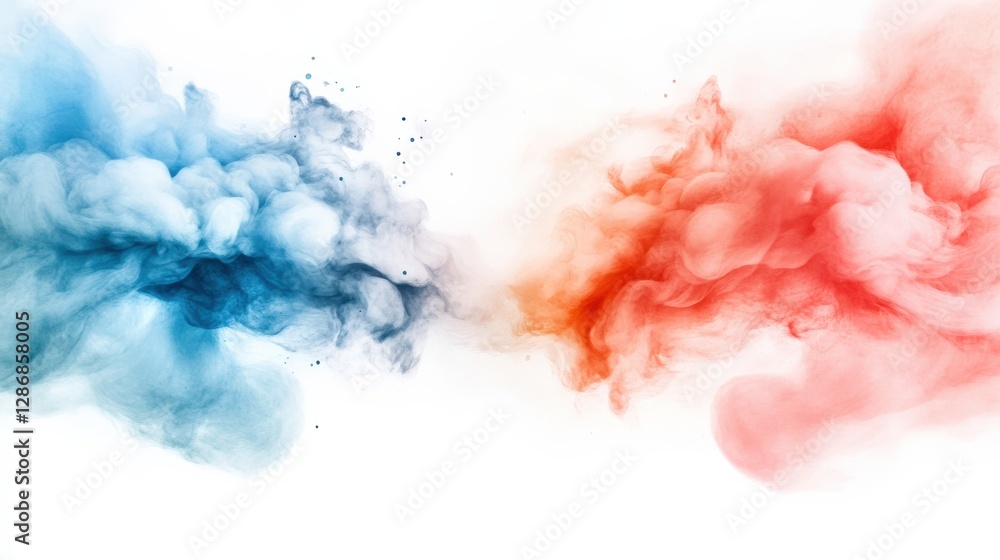 Poster dynamic color explosion abstract art visual representation digital space aerial view creative concep