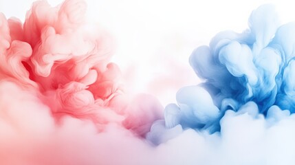 Fototapeta premium Dynamic swirls of red and blue smoke abstract art composition studio environment artistic viewpoint visual concept for modern design
