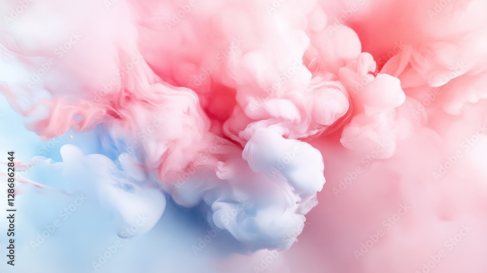 Poster vibrant smoke swirls creating artistic patterns studio setting digital art colorful environment clos