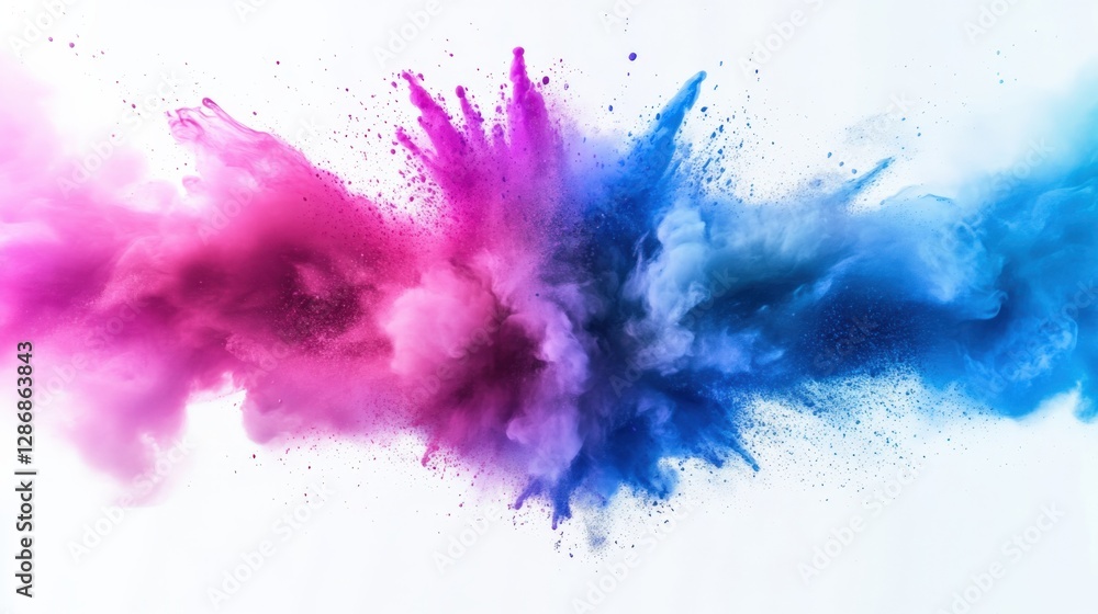 Poster vibrant color burst artwork abstract art scene digital creation studio environment eye-level view ex