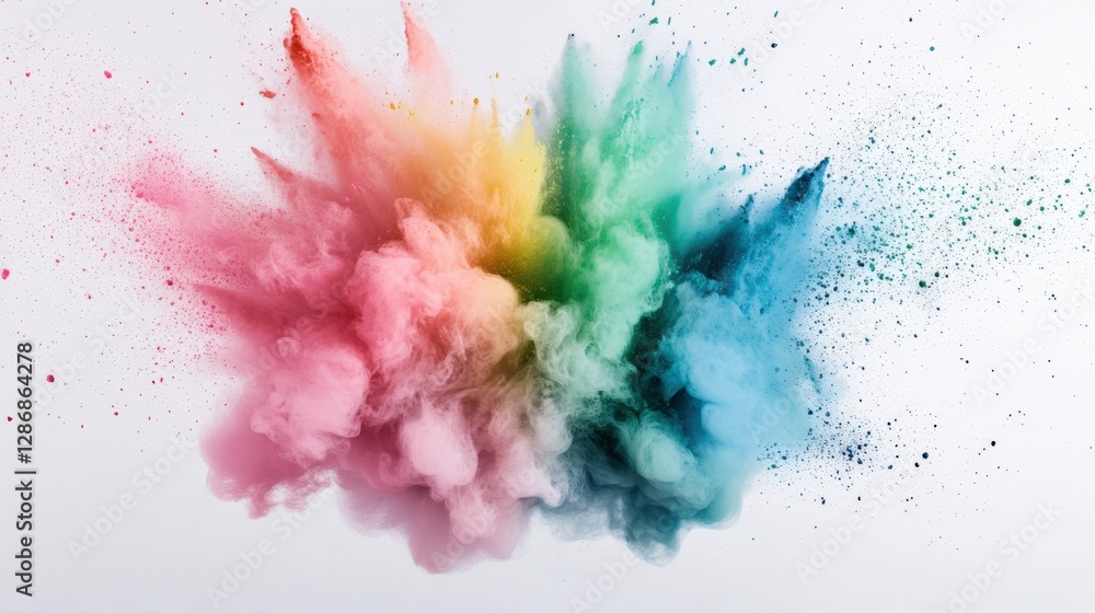 Poster vibrant color explosion artistic studio digital art abstract environment close-up view creative expr