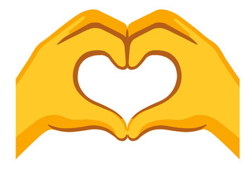 Fototapeta premium Heart Hands Emoji 